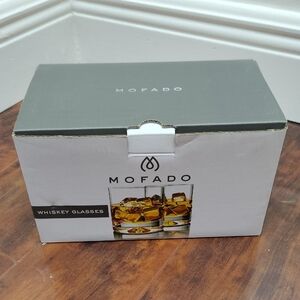 Mofado Crystal Whiskey Glasses Classic 10oz. Hand Blow Crystal Thick Weighted B